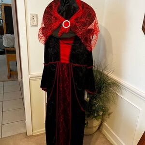 Kids Vampire Costume with Red and Black Cape